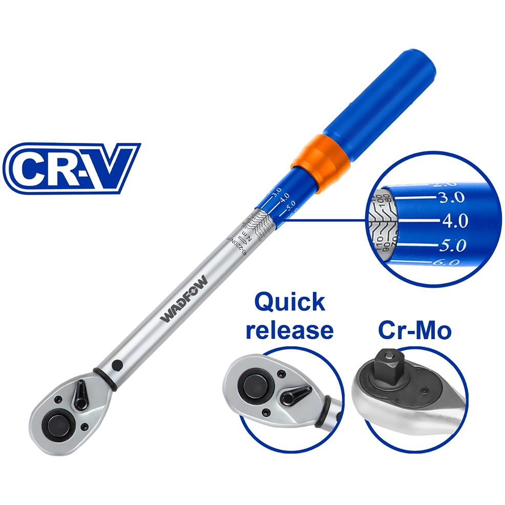 Wadfow WWQ1D38 Preset Torque Wrench 3/8 Wadfow WWQ1D38 Preset Torque Wrench 3/8